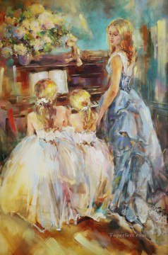 Beautiful Girl Dancer AR 11 Impressionist Oil Paintings